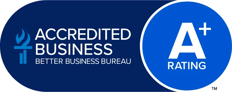 BBB Accredited Business, A+ rating